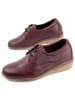 Purapiel Schnürschuhe Keilabsatz Anilav in Bordeaux