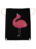 Mr. & Mrs. Panda Gymnastiktasche Flamingo Stolz ohne Spruch in Schwarz