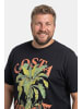 Men Plus Kurzarm T-Shirt in schwarz