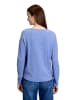 BETTY & CO Strickpullover mit Rundhalsausschnitt in Middle Blue Melange