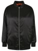 Urban Classics Urban Classics Damen Ladies Oversized Satin Bomber Jacket in black