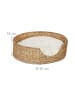 relaxdays Tierbett in Natur/ Creme - (H)15 x Ø 49 cm