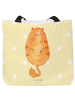 Mr. & Mrs. Panda Shopper Tasche Katze Frühaufsteher ohne Spruch in Gelb Pastell