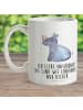 Mr. & Mrs. Panda Campingbecher Einhorn Nashorn mit Spruch in Weiß