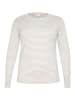KAFFE curve Strickpullover KCnalia Regular fit in Chalk/grey melange stripe