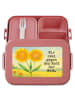Mr. & Mrs. Panda Lunchbox Blume Sonnenblume Design mit Spruch in Rot Pastell