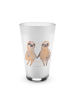 Mr. & Mrs. Panda Latte Macchiato Glas Faultier Pärchen ohne Spruch in Transparent
