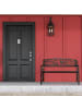 relaxdays Gartenbank 2 Sitzer in Schwarz-Bronze