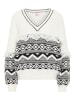 IZIA Damen Strick Pullover in Wollweiss