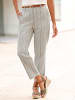 WITT WEIDEN Leinenhose in champagner-khaki-gestreift