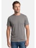 Lerros T-Shirt Basic in Grau / dunkelblau
