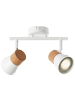 Brilliant Moka Spotrohr 2flg in weiß matt/braun