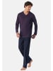 Schiesser Schlafanzug Comfort Essentials in Aubergine