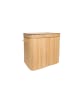 relaxdays Wäschekorb in Natur - (B)61 x (H)61,5 x (T)41,5 cm