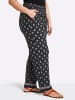 sheego Jersey-Hose in schwarz-ecru-bedruckt