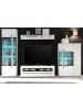 Furn.Design Wohnwand weiß Hochglanz 310 cm, Schrankwand mit viel Stauraum und Soft-Close