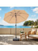 SONGMICS Sonnenschirm Sheld in Taupe - (H)196 x Ø160 cm
