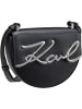 Karl Lagerfeld Saddle Bag K/Signature Small Saddle Bag in Black