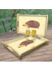 Mr. & Mrs. Panda Holz Servierbrett Igel Herzen ohne Spruch in Gelb Pastell