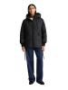 Marc O'Polo DENIM Lange Kapuzen-Steppjacke relaxed in Schwarz