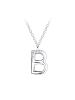 Alexander York Kette mit Buchstabenanhänger B in 925 Sterling Silber, 2-tlg.