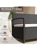 COSTWAY 2-Sitzer Gartenbank Polyrattan 129 x 61 x 77 cm in Beige