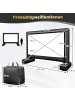 COSTWAY Aufblasbare Beamer Leinwand 257x144cm in Schwarz