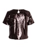 More & More glitzernde Glam-Partybluse, Pailletten in sweet toffee