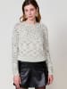 KOROSHI Women's jersey knit with metallic detail in weiß