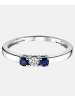 Diamant L'éternel Ring aus 375 Weißgold mit Saphir