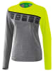 erima 5-C Longsleeve in grau melange/lime pop/schwarz