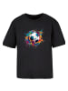 F4NT4STIC Everyday Tee Bunte Fußball Grafik in schwarz