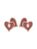 faina Women Stud Earrings in Rose Gold Red