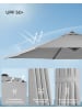 SONGMICS Sonnenschirm Sheld in Grau - (D)270 x (H)245 cm