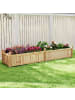 COSTWAY Blumenkasten Hochbeet Holz in Hellbraun