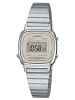 Casio Vintage Mini Damenuhr Digital Silberfarben/Hellbeige