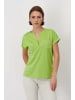 monari V-Kragen T-Shirt für Damen in Grün
