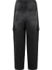 Urban Classics Urban Classics Tapered Heavy Ounce Baggy Cargo Jeans in black washed