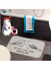 Mr. & Mrs. Panda Badteppich Turteltauben Liebe mit Spruch in Grau Pastell