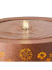 MARELIDA LED Brunnen mit Blumenwiese Gartenbrunnen D: 50cm in rostbraun