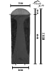 Normani Outdoor Sports Ultralight-Schlafsack (RV links) Runty in Grau/Schwarz