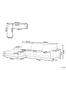 Beliani Ecksofa SIGGARD in Beige/Braun - (W) 296 x (H) 82 x (L) 163 cm