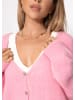 SASSYCLASSY Cardigan mit V-Ausschnitt und Knopfleiste in Rosa