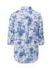 Marie Lund Leinenbluse Rihab in blau - 0053