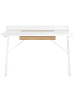 Beliani Schreibtisch FOCUS in Weiß/Braun - (W) 120 x (H) 84 x (L) 60 cm
