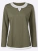 Sieh an! 2-in-1-Shirt in oliv