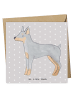 Mr. & Mrs. Panda Deluxe Karte Dobermann Pinscher Moment ohne Spruch in Grau Pastell