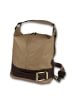 Toscanto Leder Schultertasche, Cityrucksack Toscanto Tasche braun, taupe ca. 23cm