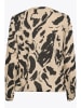 Kaffe Langarm-Bluse KAditte Regular fit in Black/Feather Gray Leo