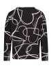 Betty Barclay Sweatshirt mit Rippenstruktur in Schwarz/Weiß